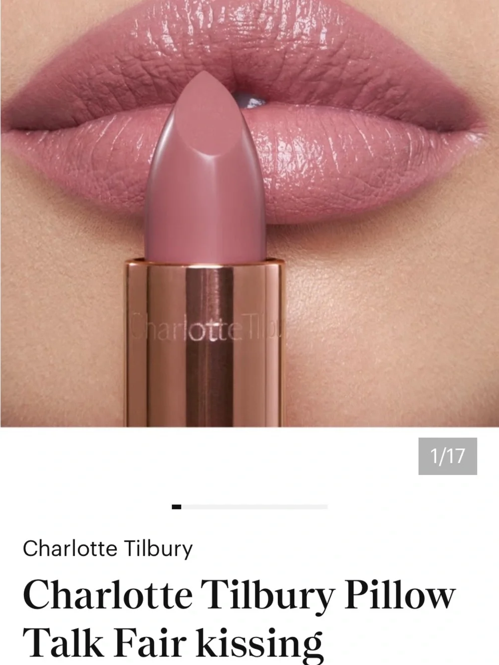 Charlotte Tilbury Pillow Talk fair kissing Lipstick